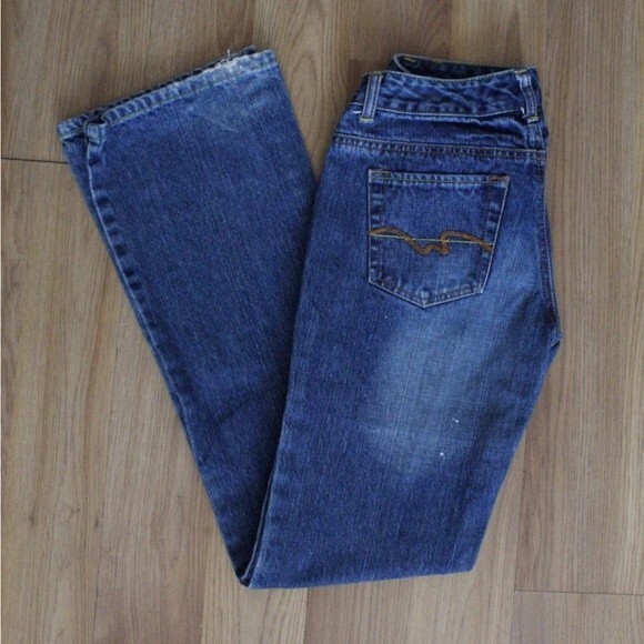 Blue Asphalt Low Rise Boot Cut Women's Jeans - Picture 2 of 8